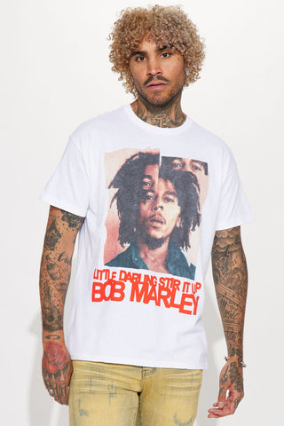 Bob Marley Stir It Up Short Sleeve Tee - White