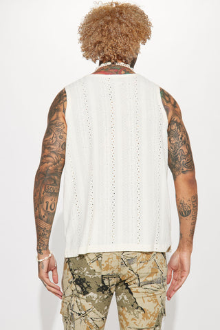 Meant For You Textured Tank - White