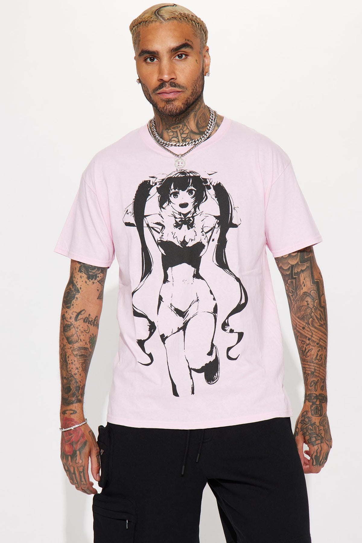 Anime Loverboy Short Sleeve Tee - Pink