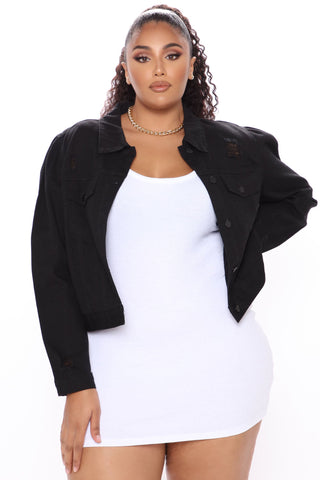 Gone Too Far Denim Jacket - Black