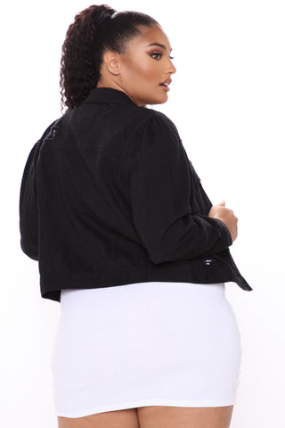 Gone Too Far Denim Jacket - Black