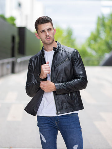 Lazlo Black Leather Jacket