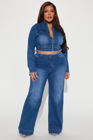 Superficial Cut-Off Denim Jacket - Dark Wash