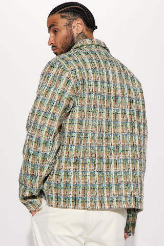 Early Riser Oversized Plaid Shacket - Multi Color
