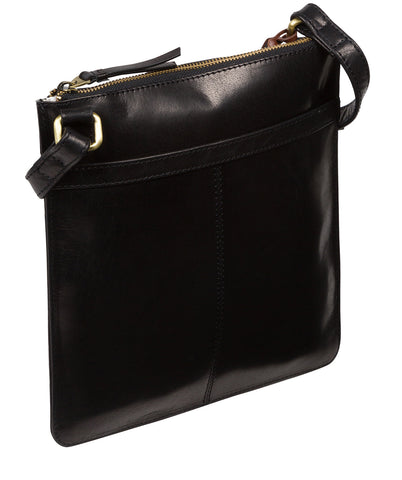 'Lauryn' Black Leather Cross Body Bag