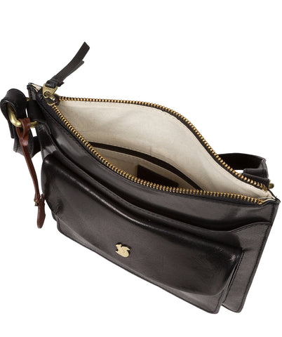 'Lauryn' Black Leather Cross Body Bag