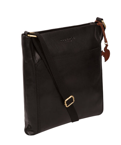 'Dink' Black Leather Cross Body Bag
