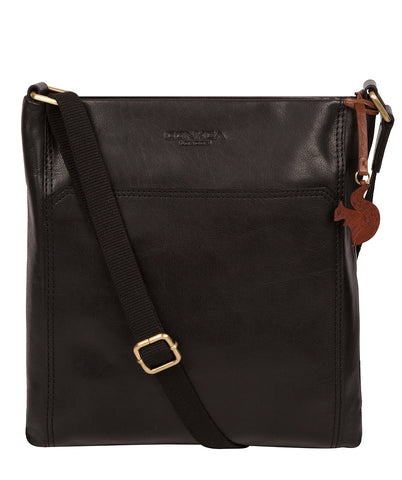 'Dink' Black Leather Cross Body Bag