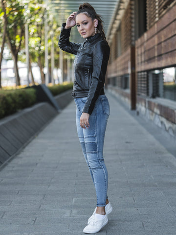 Hazel Black Leather Jacket