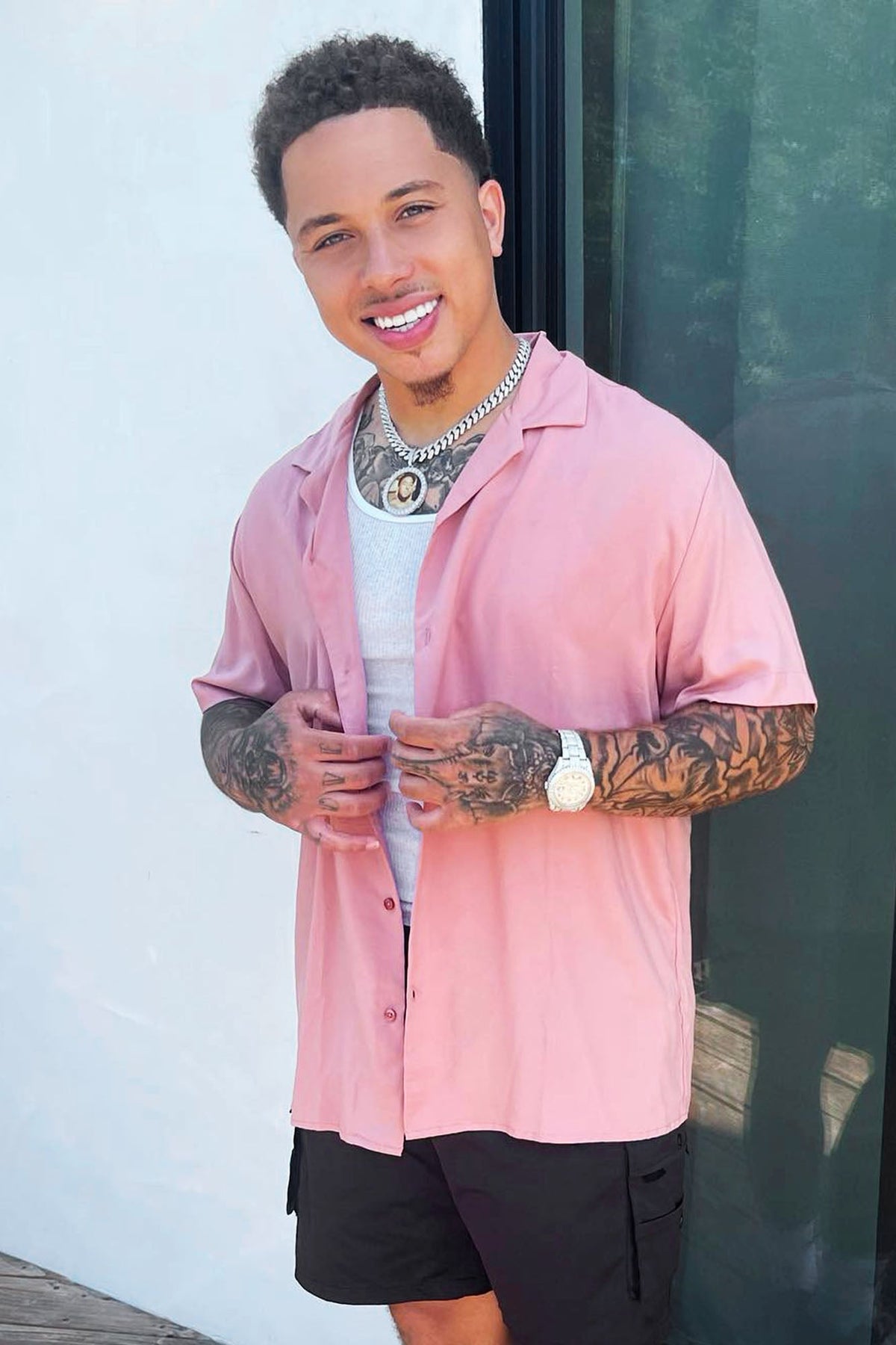 Dawson Short Sleeve Woven Top - Mauve